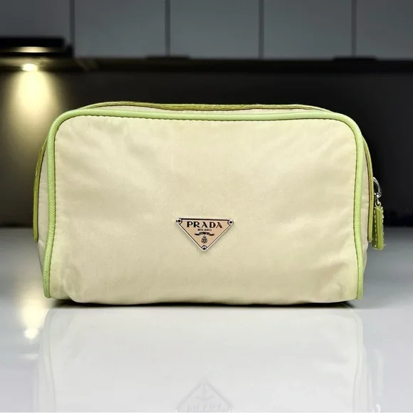 Prada Tessuto Green Nylon Pouch - Picture 1 of 9